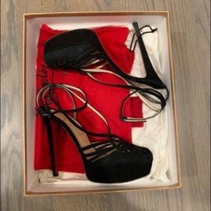 Christian Louboutin Black Suede Heels